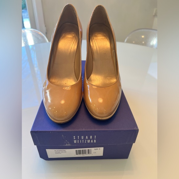 STUART WEITZMAN NUDE PATENT LEATHER ROUND TOE PUMPS PLATSWOON
ADOBE ANILINE 8.5 - Picture 6 of 11